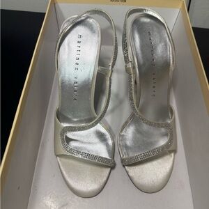 Martinez Valero Silver Women's Heeled Sandals